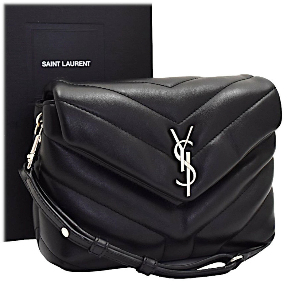 Saint Laurent Shoulder Bag Loulou Leather Black